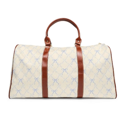 Soft Blue Bow Travel Bag