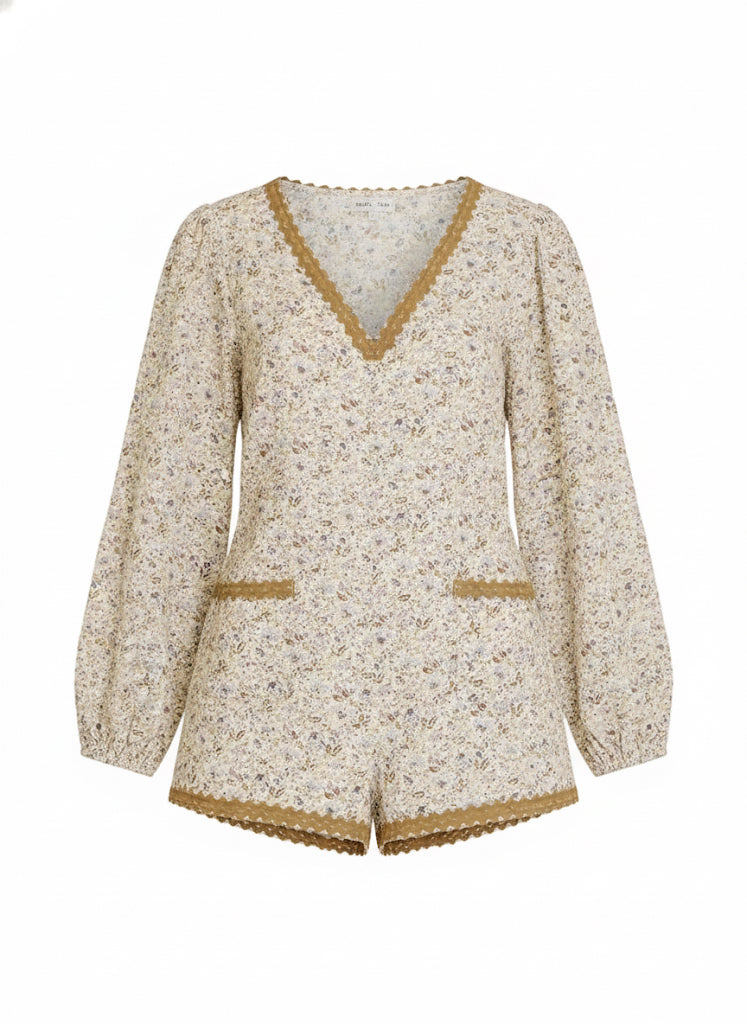 Ditsy Floral Long-Sleeve Romper