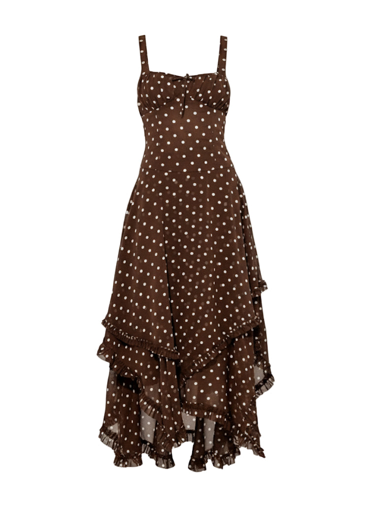 Sleeveless Dot Hem Dress