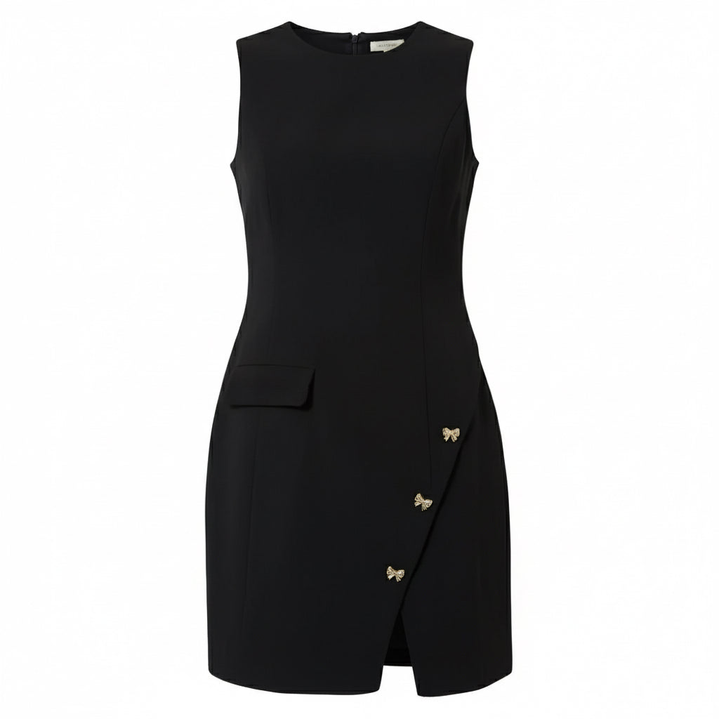 Mini Dress with Bow Accents