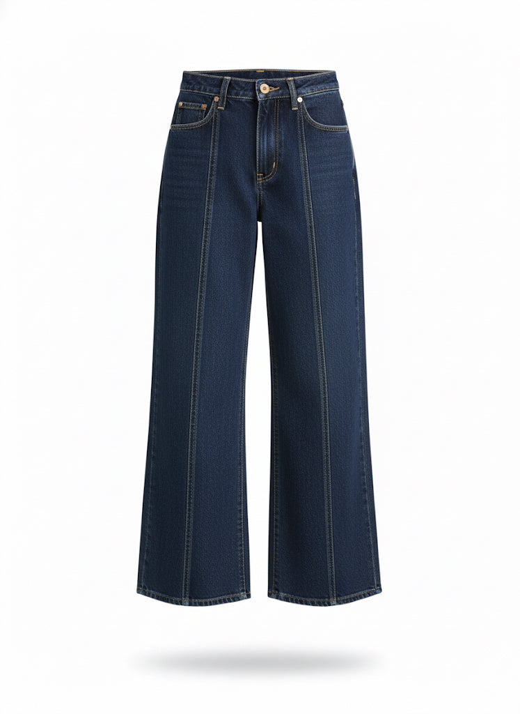 Dark Denim Wide Leg Pants